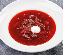 Борщ с говяжьими щеками