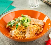 Спагеттини с куриным филе