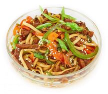 Вок лапша удон с говядиной