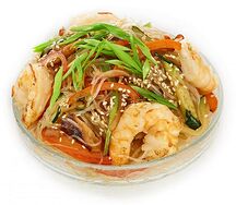 Вок лапша фунчоза с креветкой