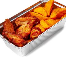 Крылья Барбекю и картофель