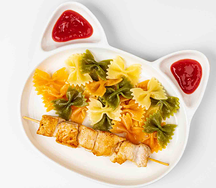 Макароны с шашлычком