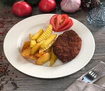 Котлета говяжья с гарниром