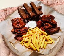 Сет Дабл BBQ c крыльями
