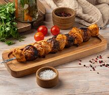 Шашлык из курицы с грибами