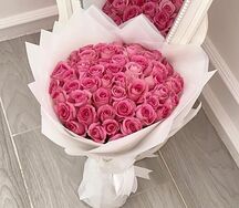 Букет из 51 розовой розы Аква