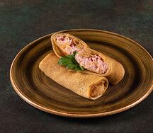 Блины с ветчиной и сыром