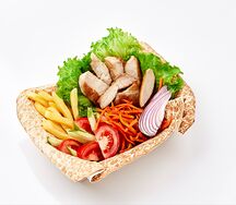 Открытая шаурма со свининой BBQ