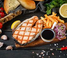 Семга с гарниром