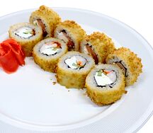 Темпура роллы с тигровой креветкой 