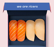 Суши гребешок и лосось