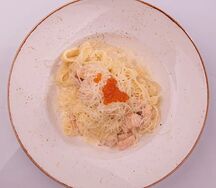 Феттуччине с лососем