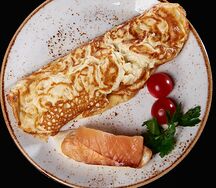 Омлет с лососем