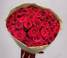Букет цветов 35 роз Страстная любовь