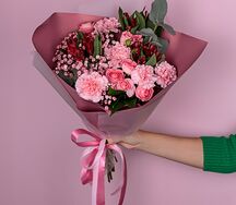 Букет цветов Розовый вечер