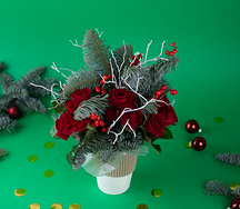 Подарочный набор букет и десерт Зимняя сказка