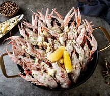 Раки L, жаренные в соусе Дорблю Крупные