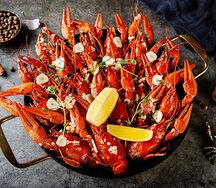 Раки M жареные с чесноком Средние