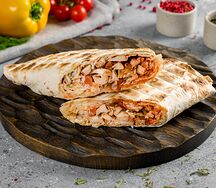 Шаурма с курицей на углях