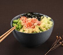 Поке с жаренным лососем