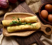 Блины с ветчиной и сыром