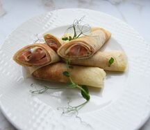 Блины с лососем