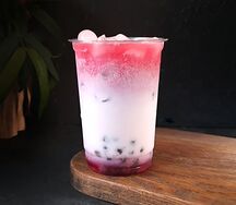Bubble Tea Каркаде холодный с шариками тапиоки