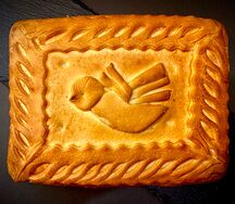 Пирог с курицей и грибами