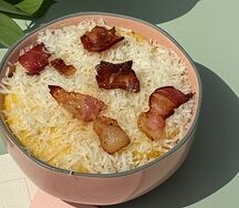 Полента с беконом