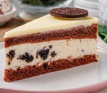 Чизкейк с кусочками печенья