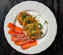 Драники с лососем