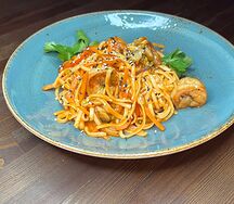 Удон с креветками