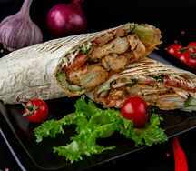 Шаурма куриная на углях