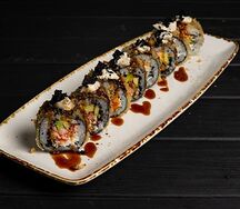 Тёплый ролл темпура с натуральным крабом