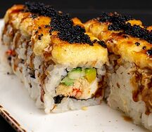 Запечённый ролл с натуральным крабом