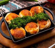 Грибы с сыром на кеци