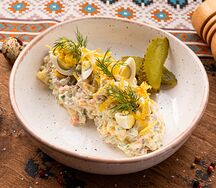 Оливье с языком