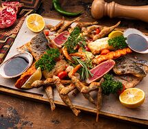 Рыбное ассорти на гриле