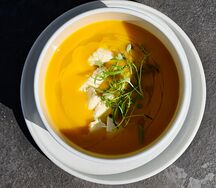 Тыквенный крем-суп с горгонзолой