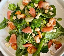 С креветками и грейпфрутом