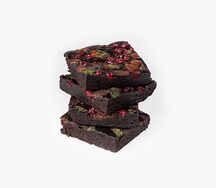 Веган брауни, с клюквой и мятой