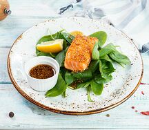 Лосось в медово-горчичном соусе