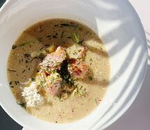 Окрошка с тунцом