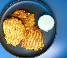 Драники с курицей и грибами