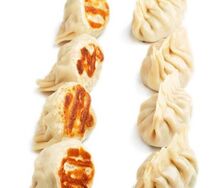 Гедзе с курицей жареные