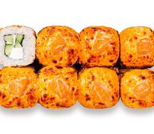 Запеченный хрустящий с лососем