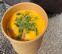 Уха с форелью и треской
