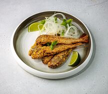 Черноморская барабуля в хрустящей кукурузной панировке