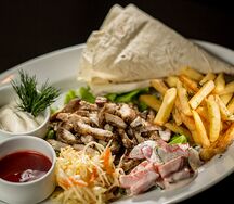 Шаурма открытая с курицей