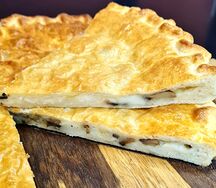 Картофель, грибы и сыр (острый пирог)